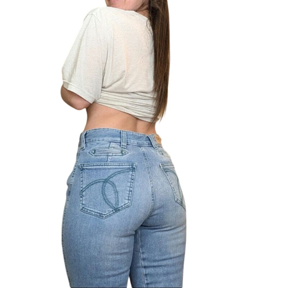 Fiorucci Made in Italy Light Wash Flare Jeans Size 30  Inseam 34" Y2K Designer